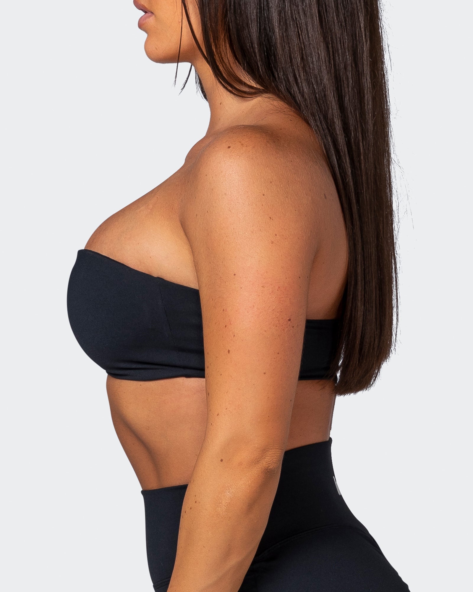 musclenation Sports Bras Movement One Shoulder Bralette - Black