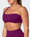 musclenation Sports Bras Movement One Shoulder Bralette - Huckleberry