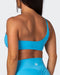 musclenation Sports Bras Movement One Shoulder Bralette - Ibiza Blue