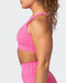 musclenation Sports Bras Step Up Bra Flamingo Houndstooth Print