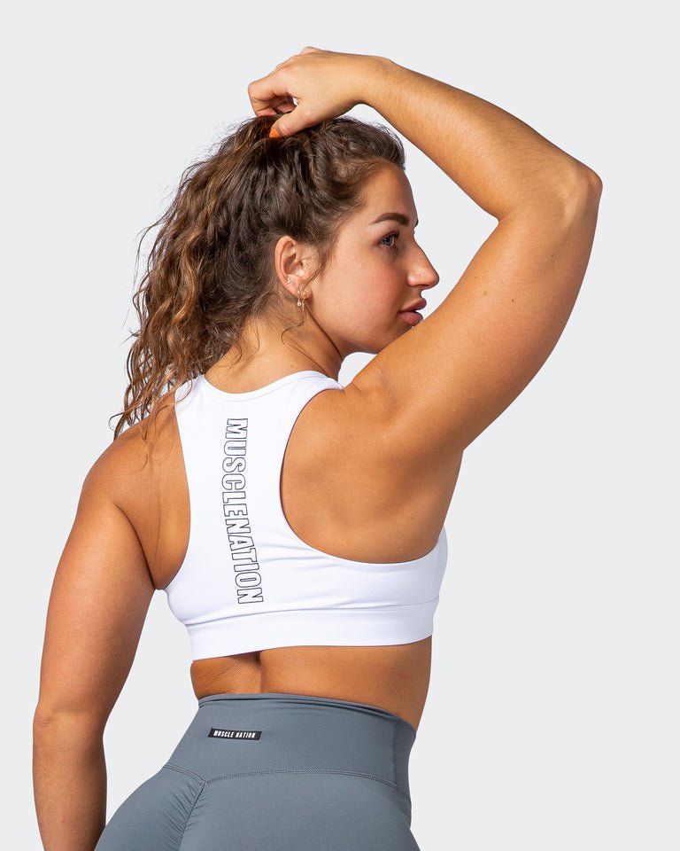 musclenation Sports Bras Step Up Bra White