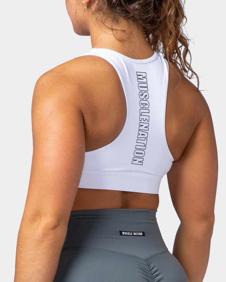musclenation Sports Bras Step Up Bra White
