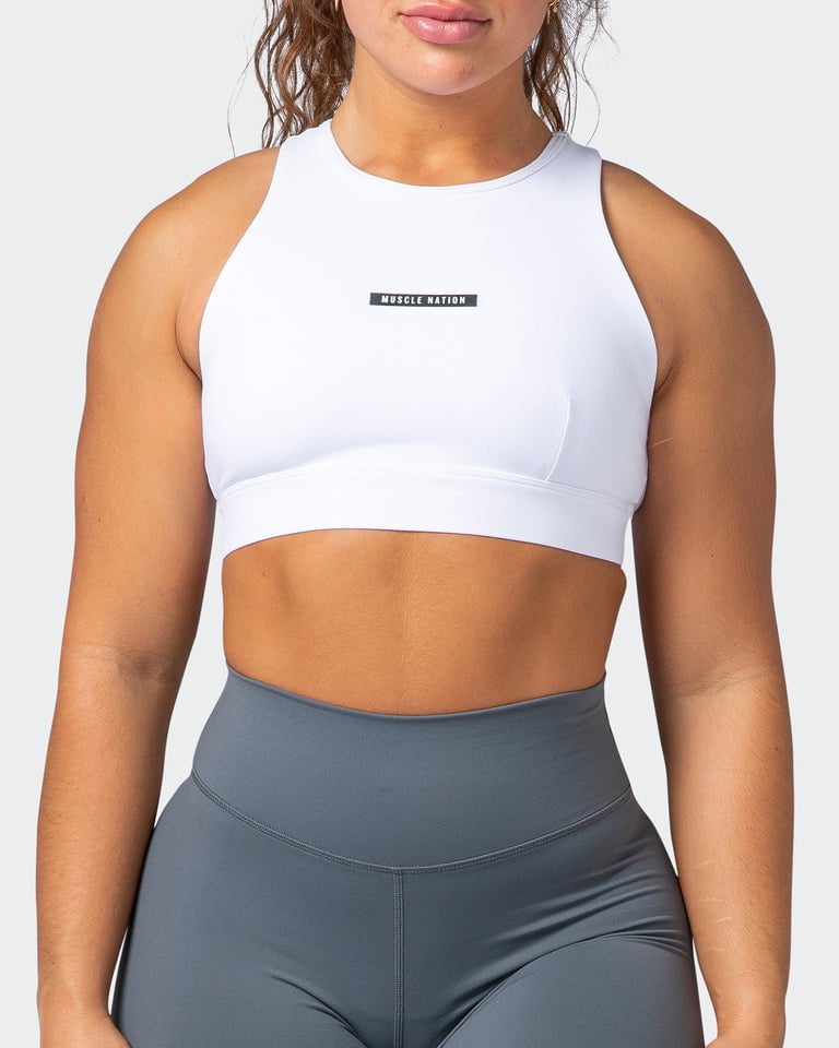 musclenation Sports Bras Step Up Bra White