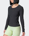 musclenation T-Shirts CLASSIC RIBBED LONG SLEEVE TOP Black