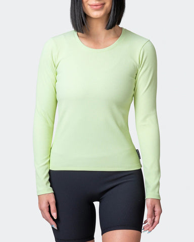 musclenation T-Shirts CLASSIC RIBBED LONG SLEEVE TOP Minty