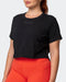 musclenation T-Shirts ELEVATE CROPPED TEE Black