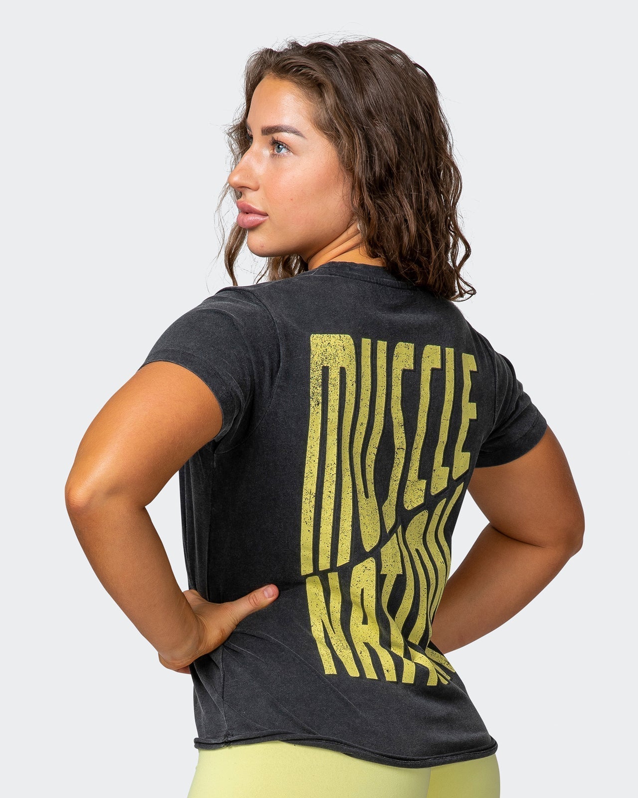 musclenation T-Shirts Maximise Regular Fit Vintage Tee - Washed Black