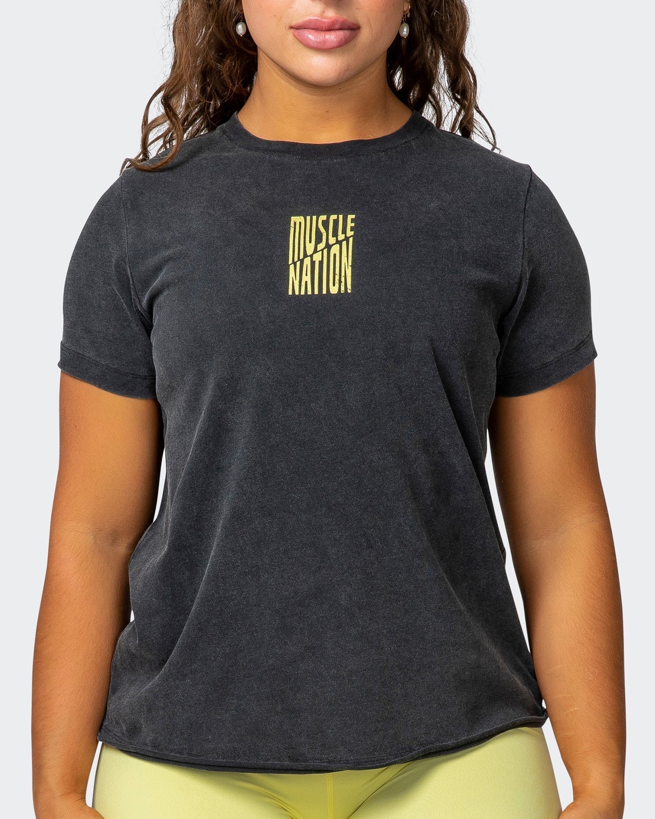 musclenation T-Shirts Maximise Regular Fit Vintage Tee - Washed Black