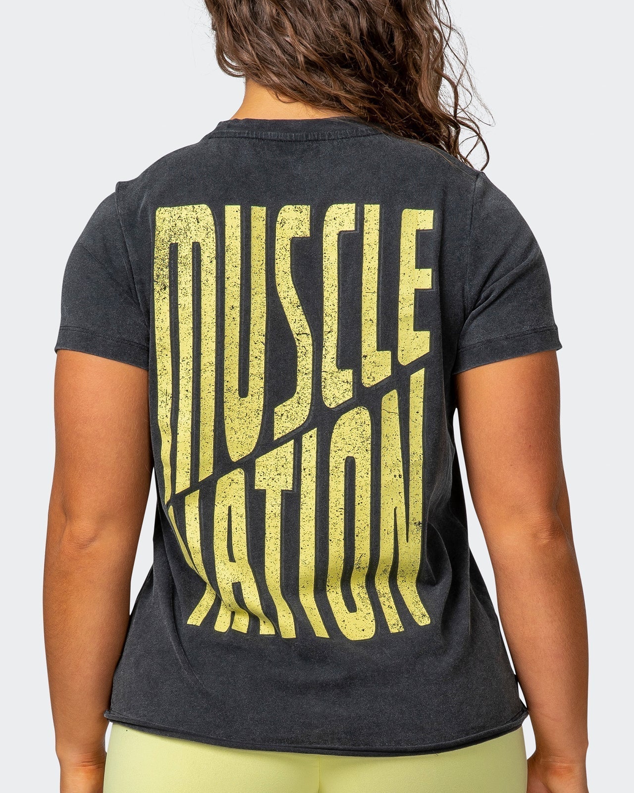 musclenation T-Shirts Maximise Regular Fit Vintage Tee - Washed Black
