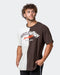 musclenation T-Shirts MENS ATHLETICA OVERSIZED TEE Cocoa / Dew