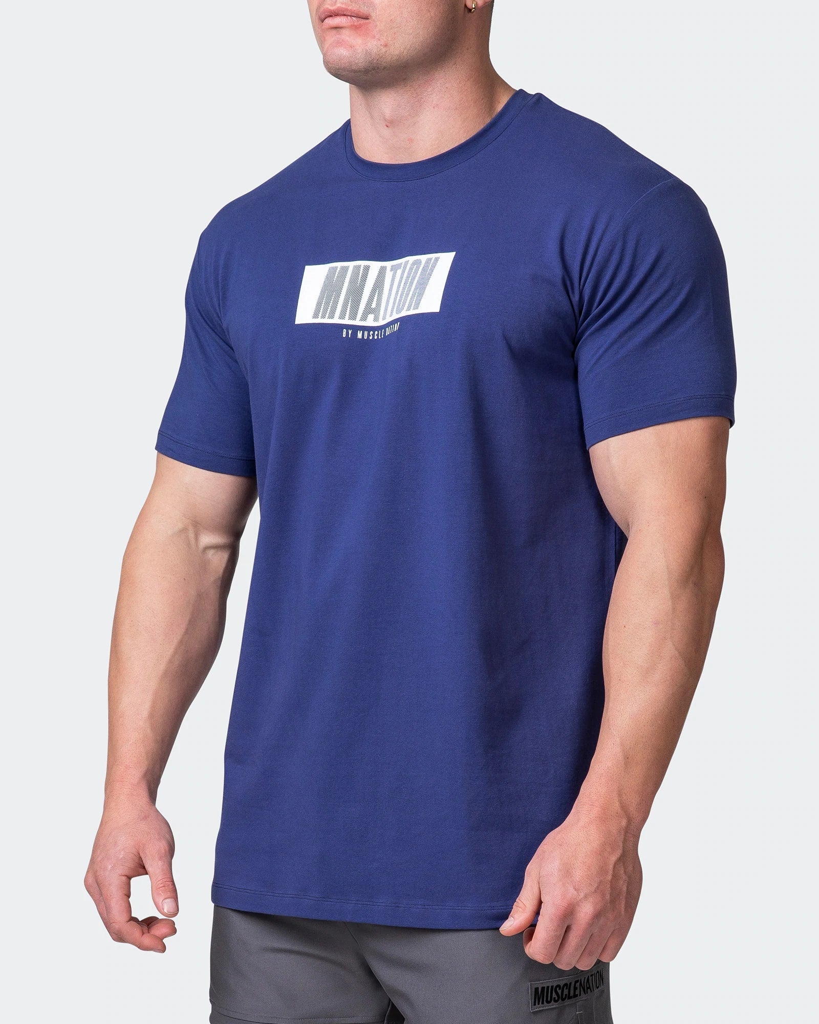 musclenation T-Shirts SLASH TEE Dark Cobalt