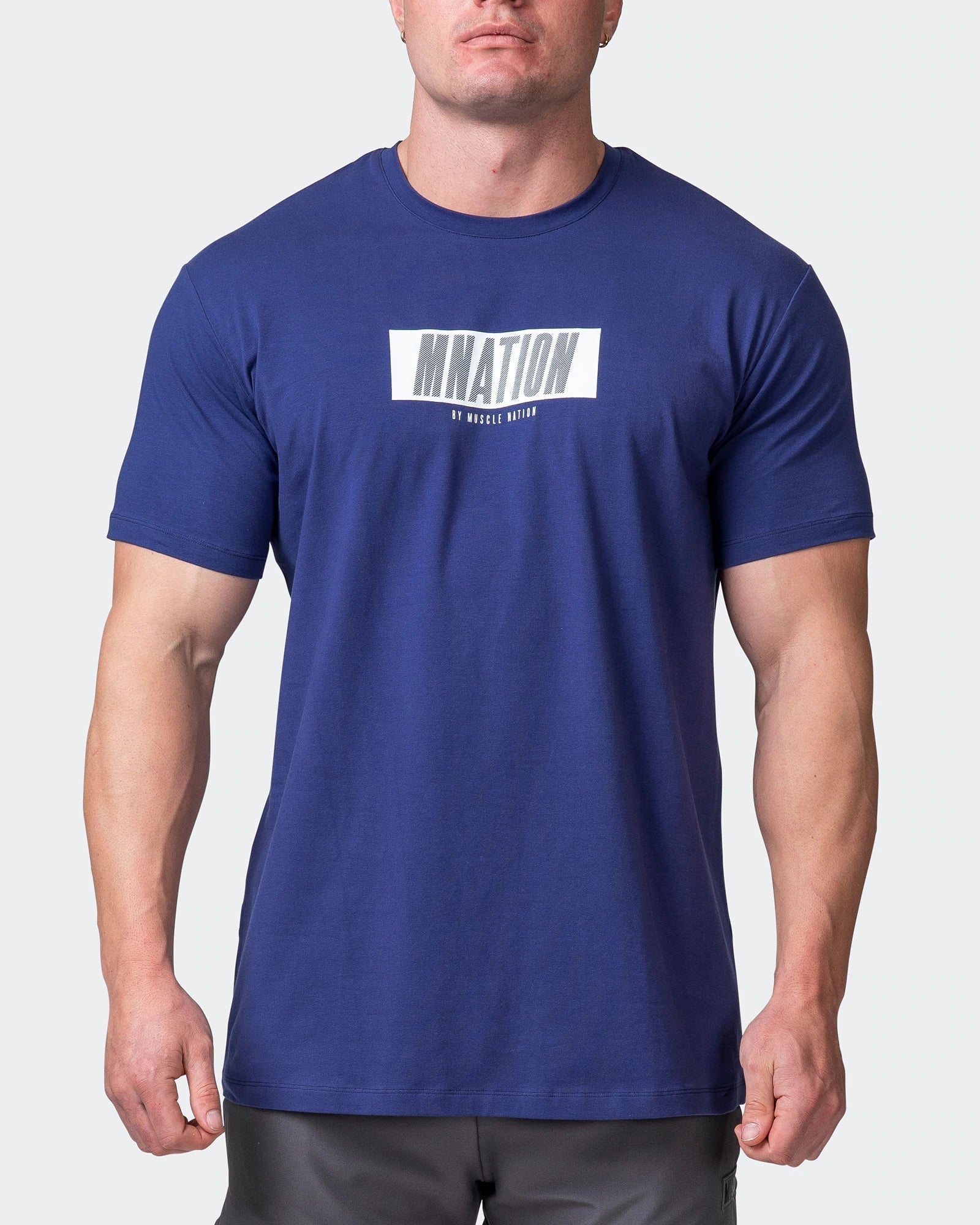 musclenation T-Shirts SLASH TEE Dark Cobalt