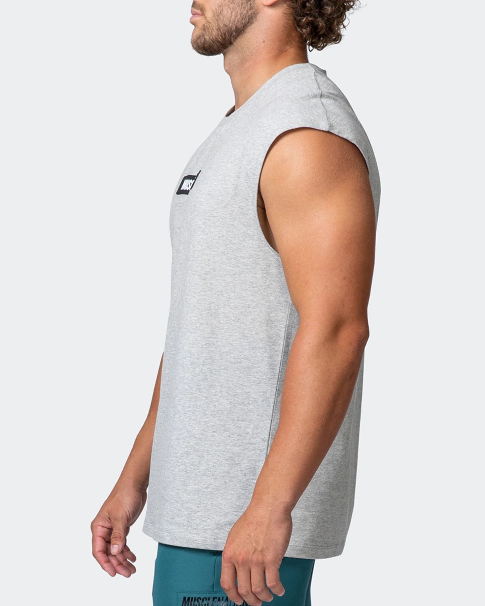 musclenation T-Shirts SLEEVELESS TEE Light Grey Marl