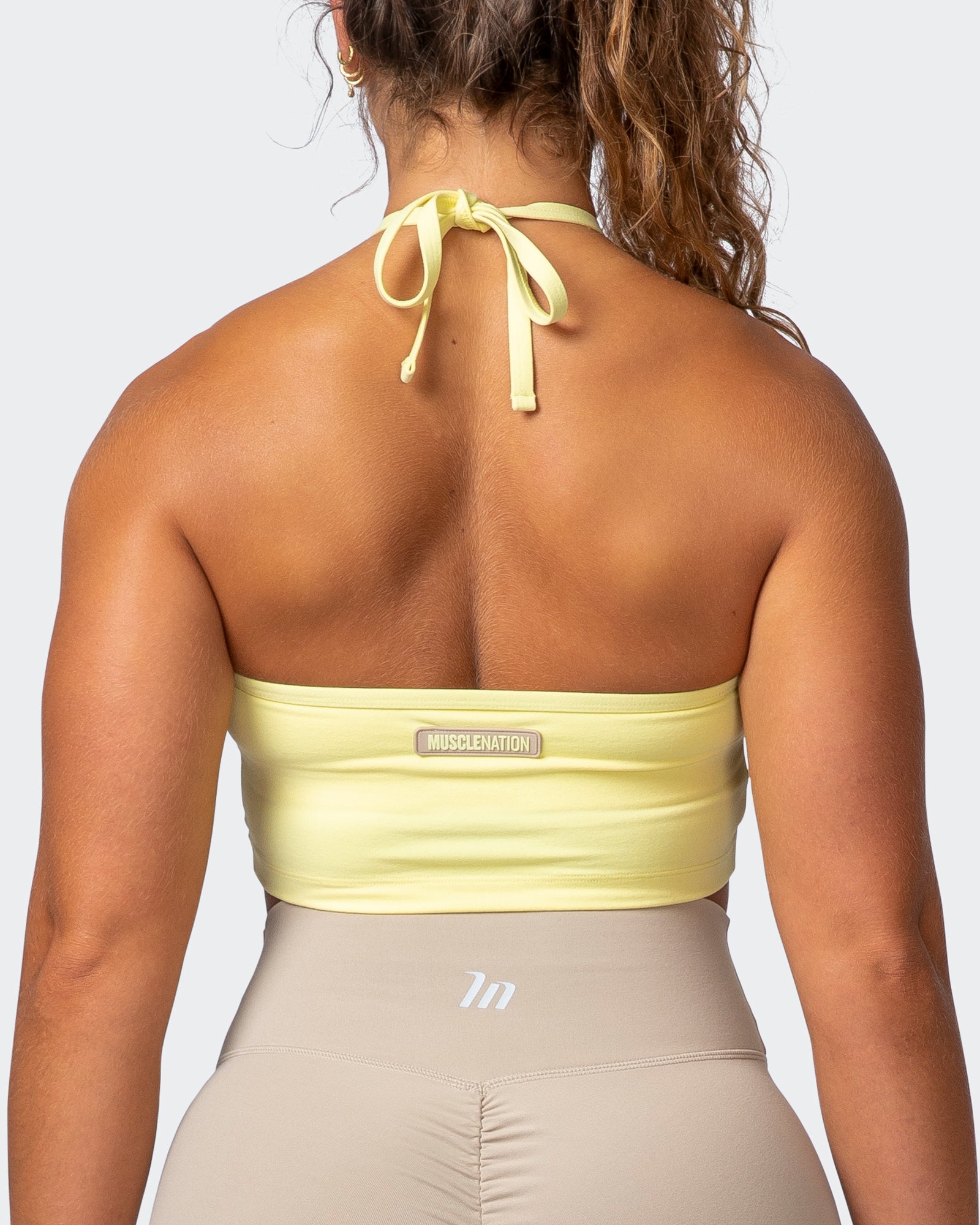 musclenation Tank SHIMMER BRA TANK COMBO Lemon Fizz