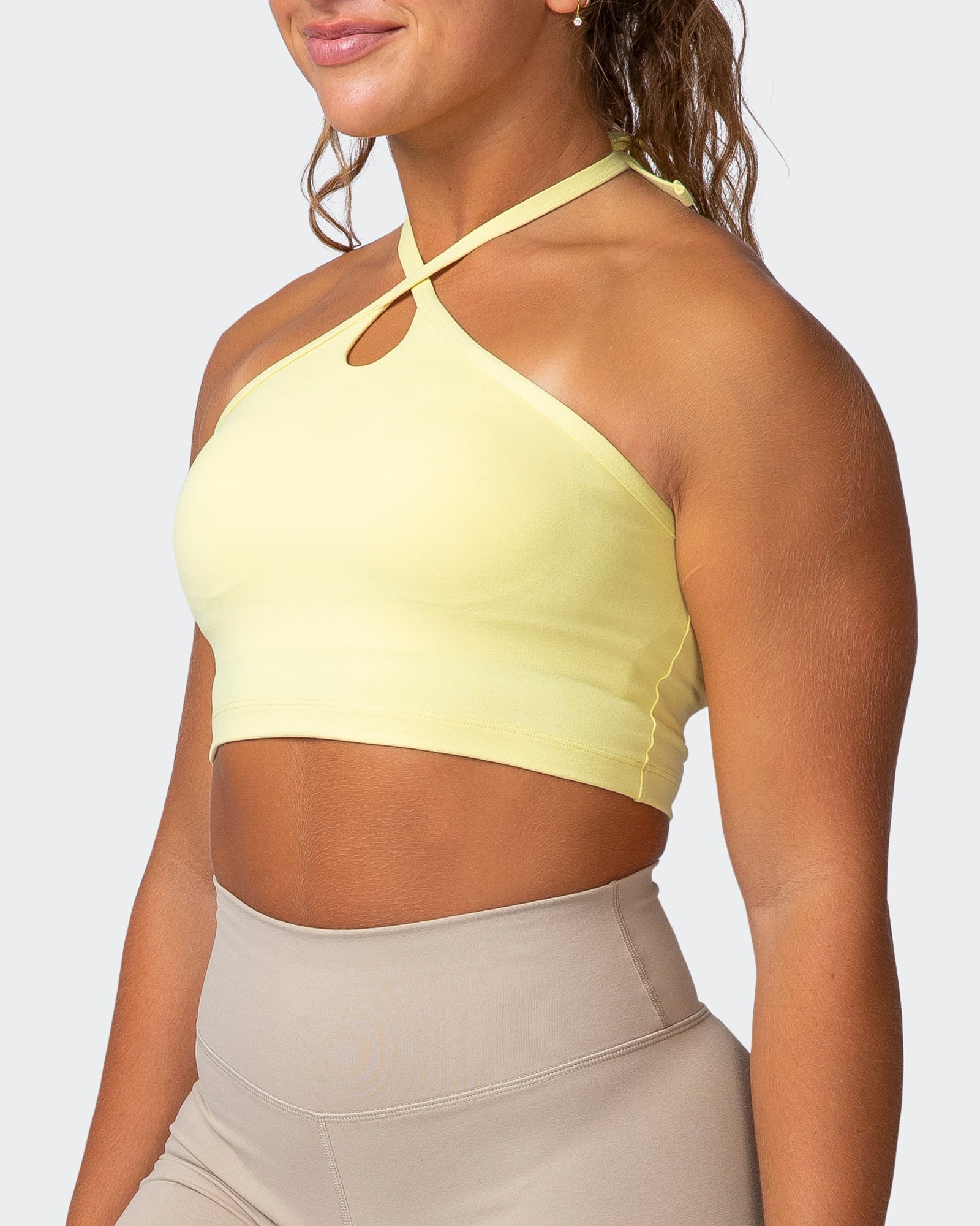 musclenation Tank SHIMMER BRA TANK COMBO Lemon Fizz