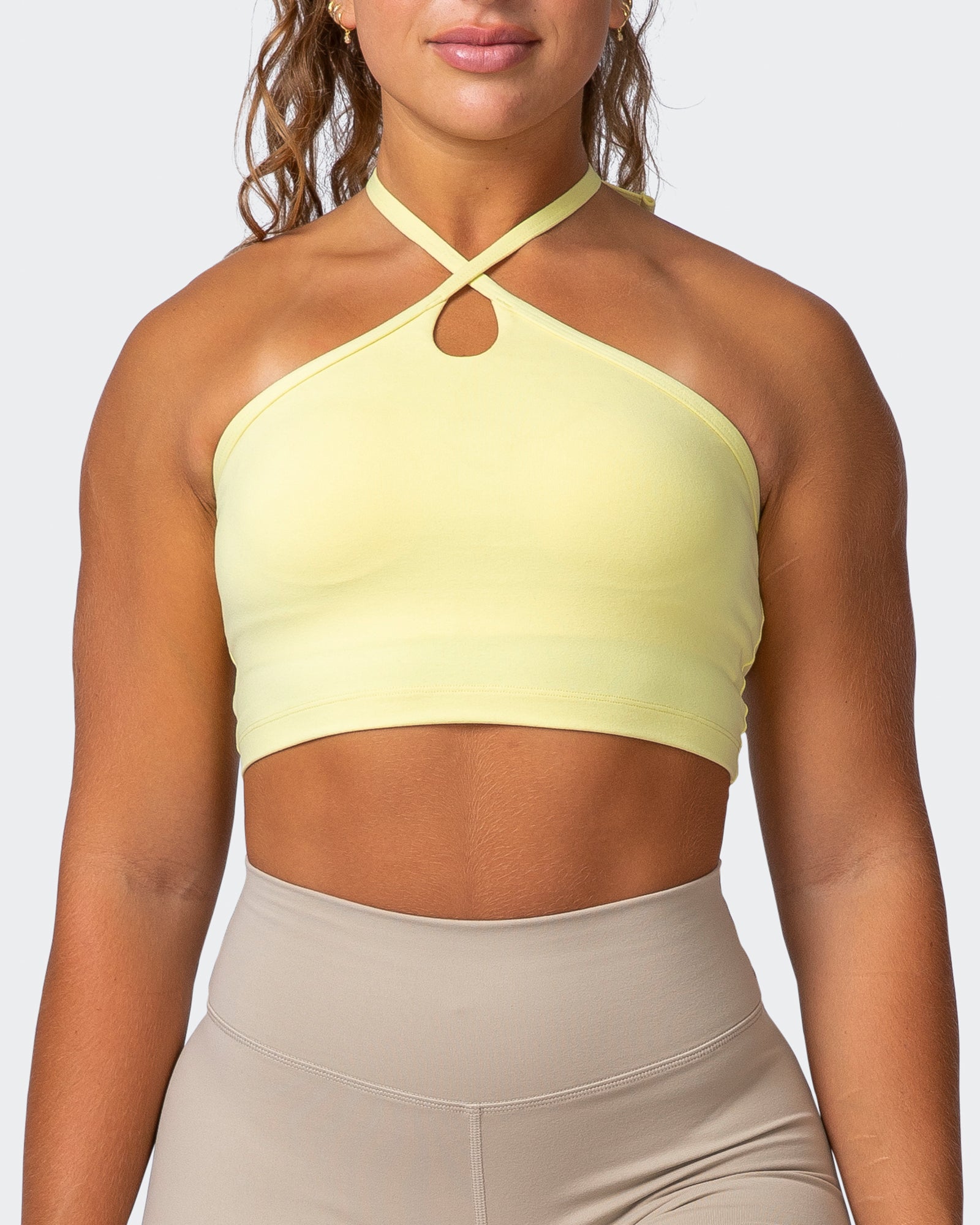 musclenation Tank SHIMMER BRA TANK COMBO Lemon Fizz