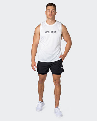 musclenation Tank Tops Burly Training Tank - Vanilla