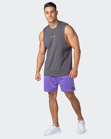 musclenation Tank Tops Ease Drop Arm Heavy Vintage Tank - Washed Alloy