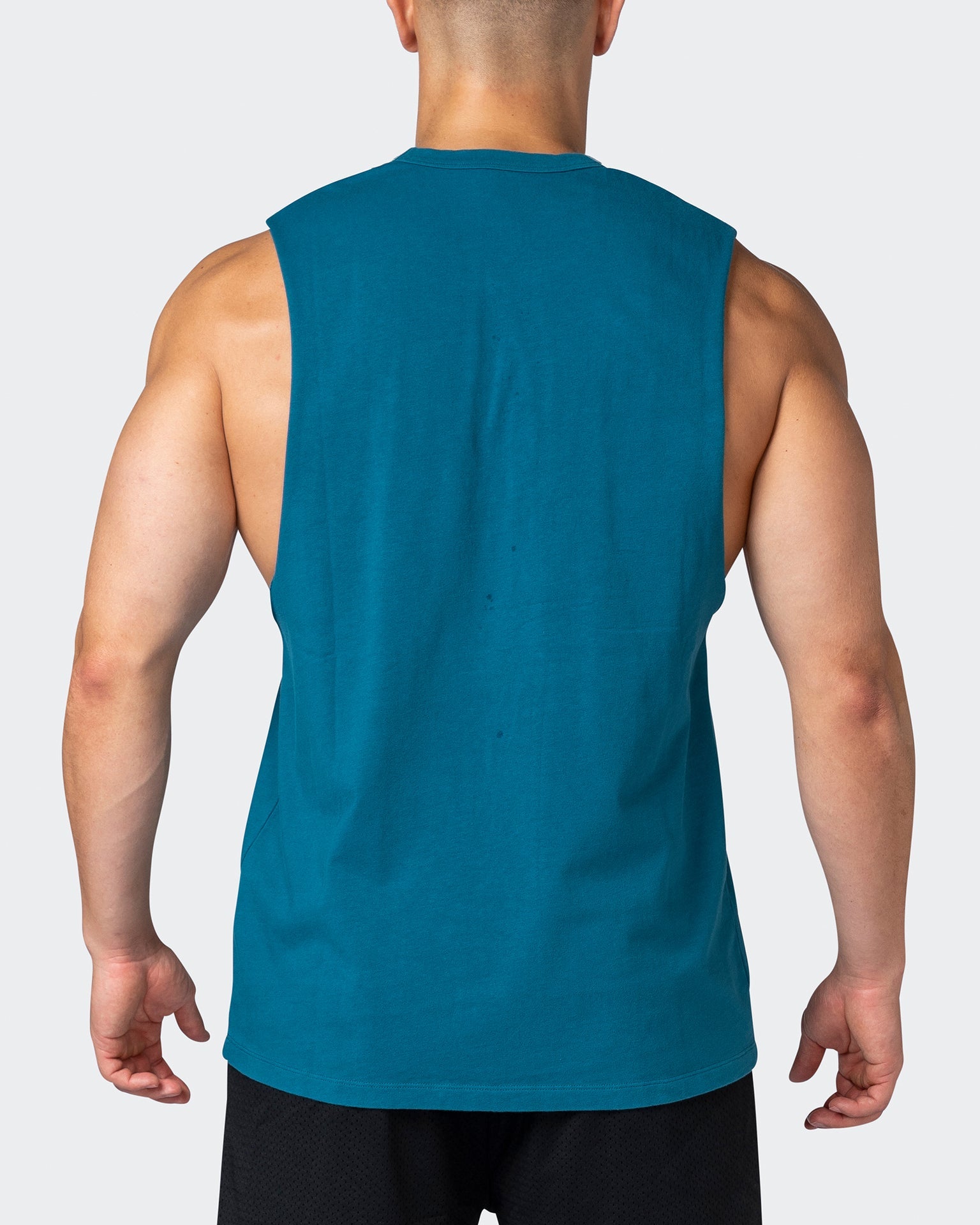 musclenation Tank Tops Ease Drop Arm Heavy Vintage Tank - Washed Marine