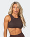 musclenation Tank Tops HBxMN Bliss Rib Cropped Tank - Cocoa