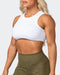 musclenation Tank Tops HBxMN Bliss Rib Cropped Tank - White