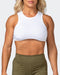 musclenation Tank Tops HBxMN Bliss Rib Cropped Tank - White