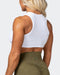 musclenation Tank Tops HBxMN Bliss Rib Cropped Tank - White