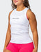 musclenation Tank Tops Stabilise Rib Tank - White