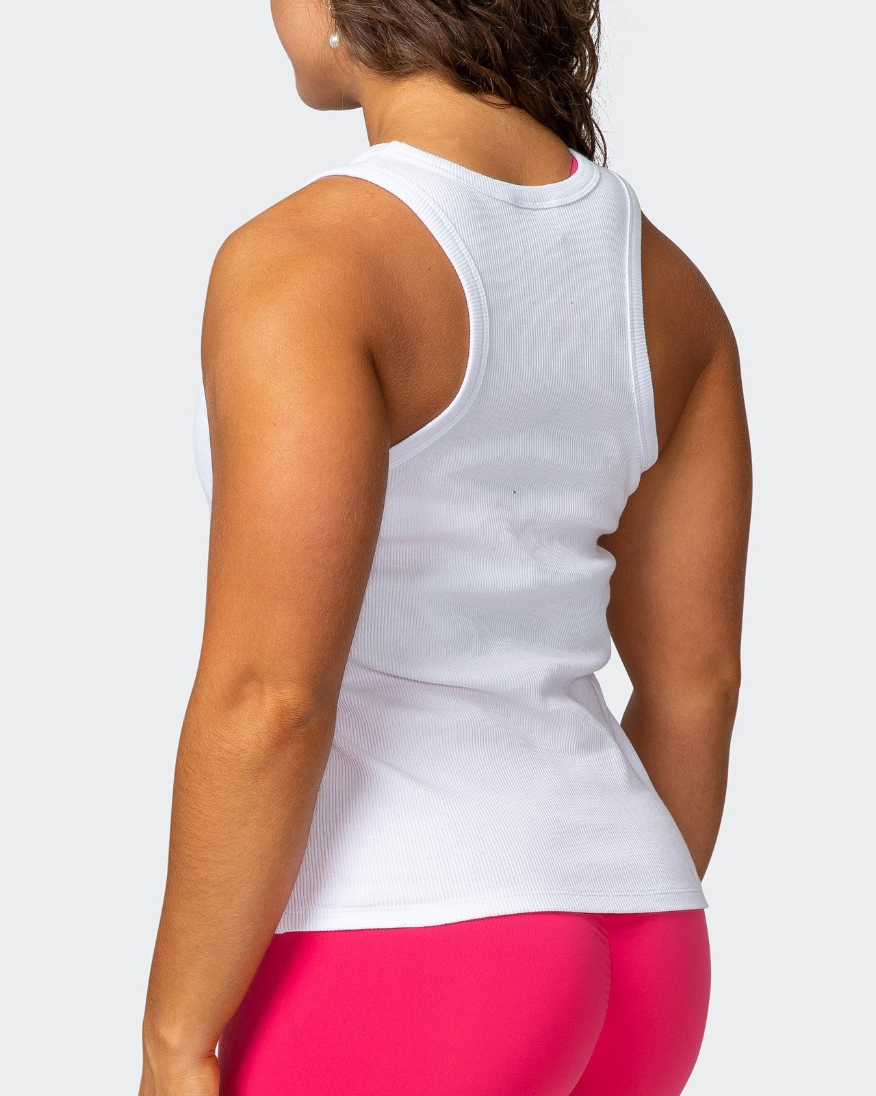 musclenation Tank Tops Stabilise Rib Tank - White