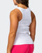 musclenation Tank Tops Stabilise Rib Tank - White