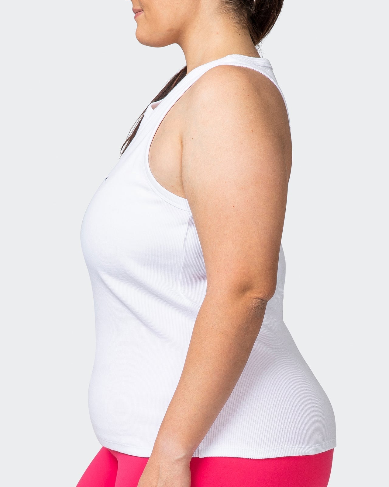 musclenation Tank Tops Stabilise Rib Tank - White