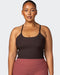 musclenation Tank Tops Summertime Rib Cropped Tank - Cocoa