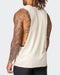 musclenation Tank Tops Ultra Drop Arm Vintage Tank - Washed Cream