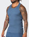 musclenation Tanks Rib Fitted Training Tank - Denim Blue