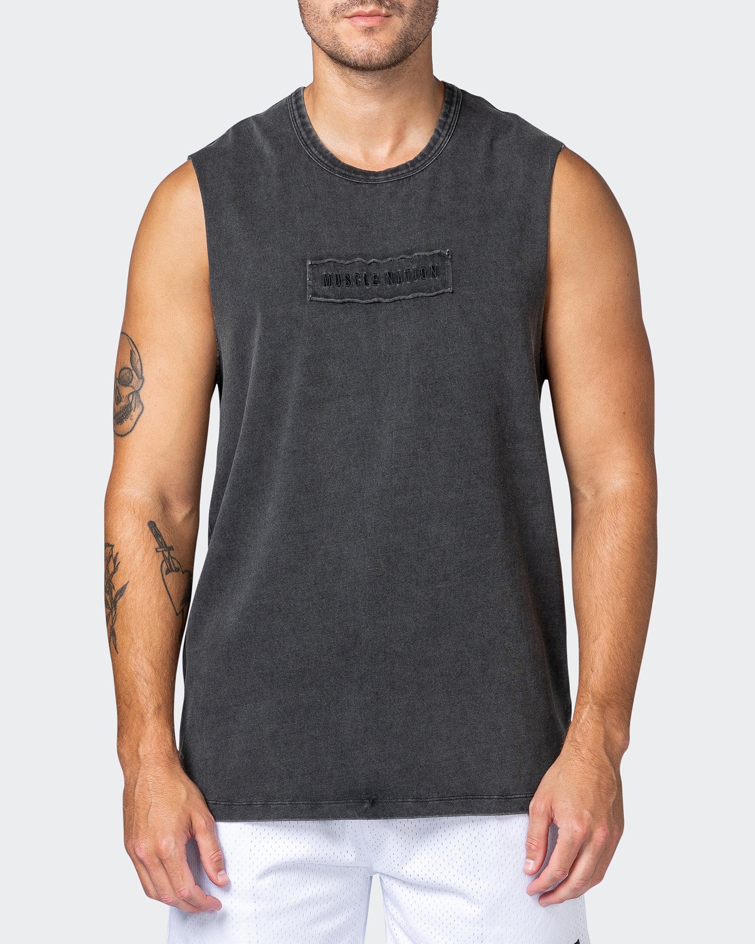 musclenation Tanks Vitalise Heavy Vintage Tank - Washed Black