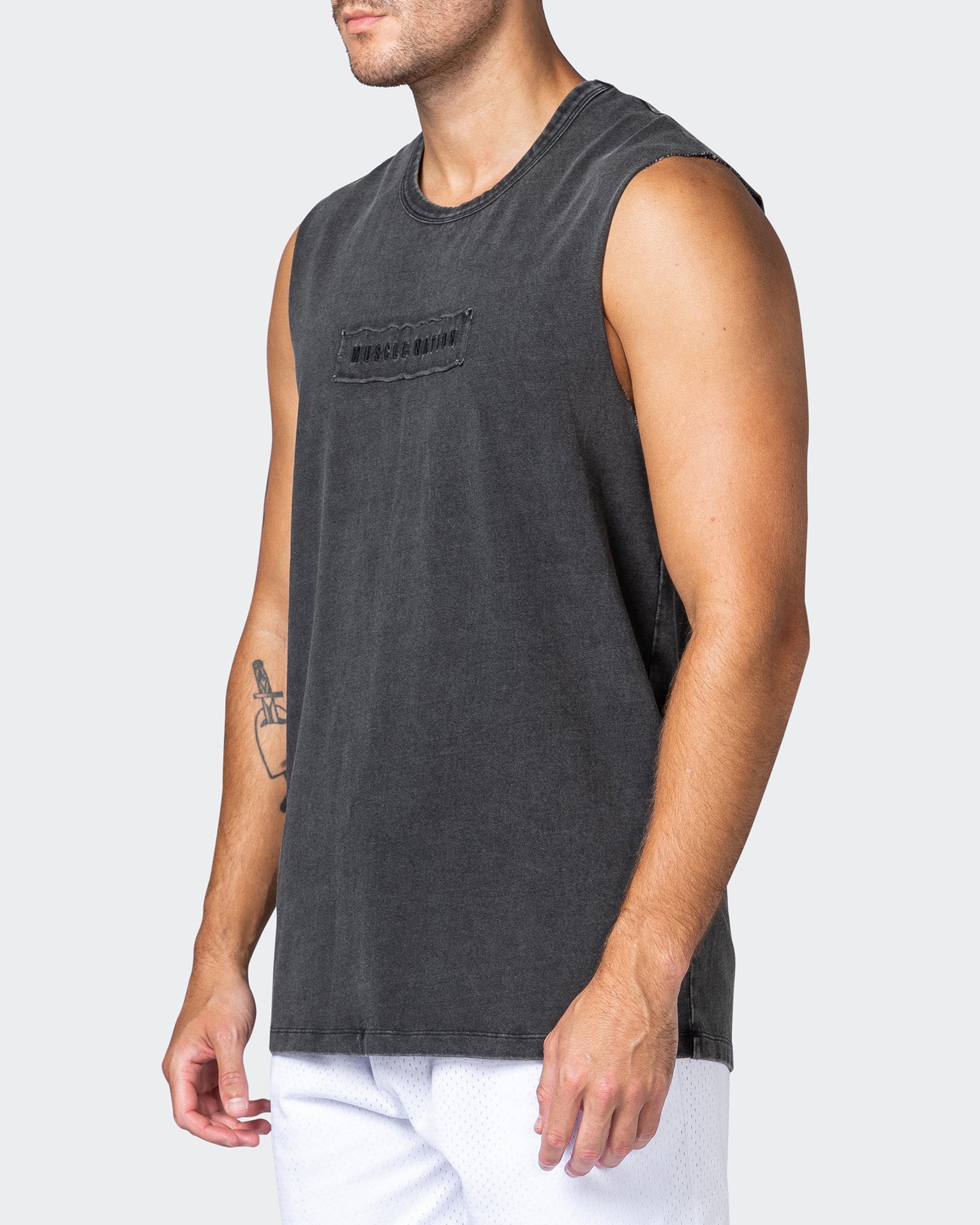 musclenation Tanks Vitalise Heavy Vintage Tank - Washed Black