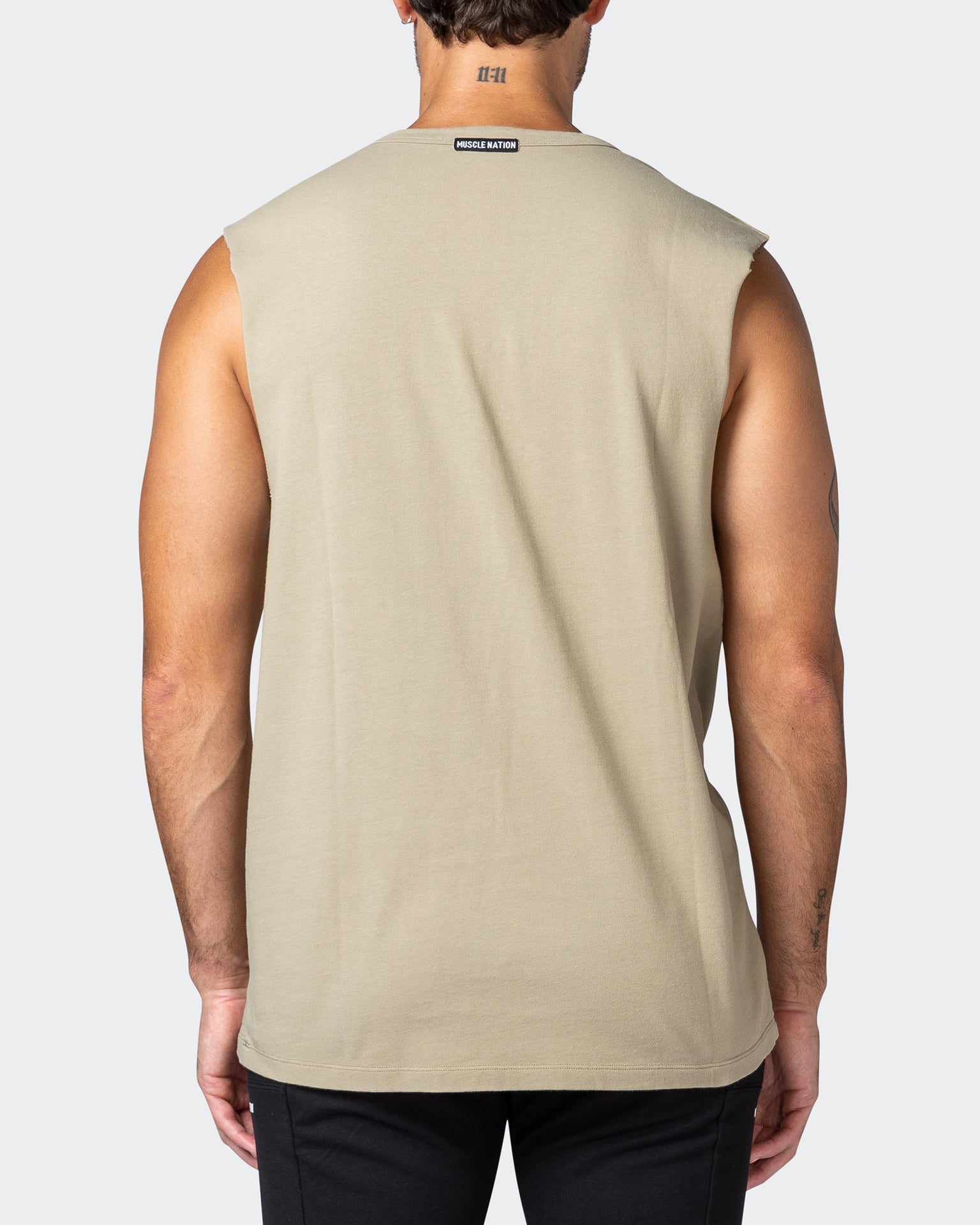 musclenation Tanks Vitalise Heavy Vintage Tank - Washed Pale Khaki