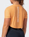 musclenation Tee Level Up Cropped Training Tee Apricot
