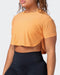 musclenation Tee Level Up Cropped Training Tee Apricot