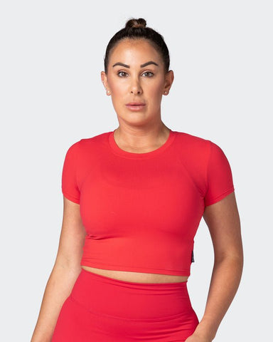 musclenation Tee MN Everyday Cropped Tee - Poppy