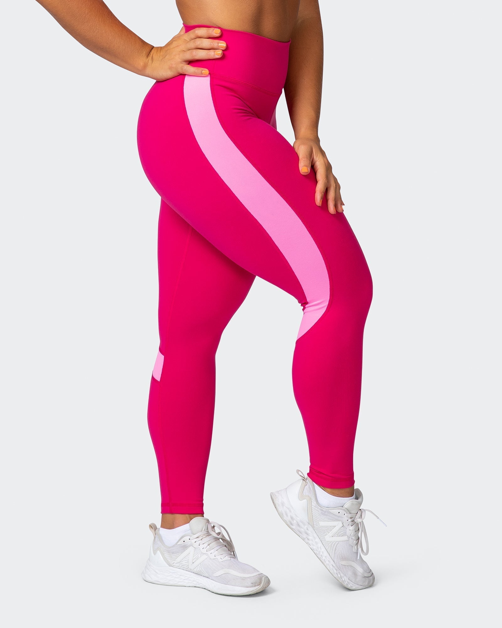 musclenation Tights SUNLIGHT SIGNATURE SCRUNCH ANKLE LENGTH LEGGINGS Pink Punch