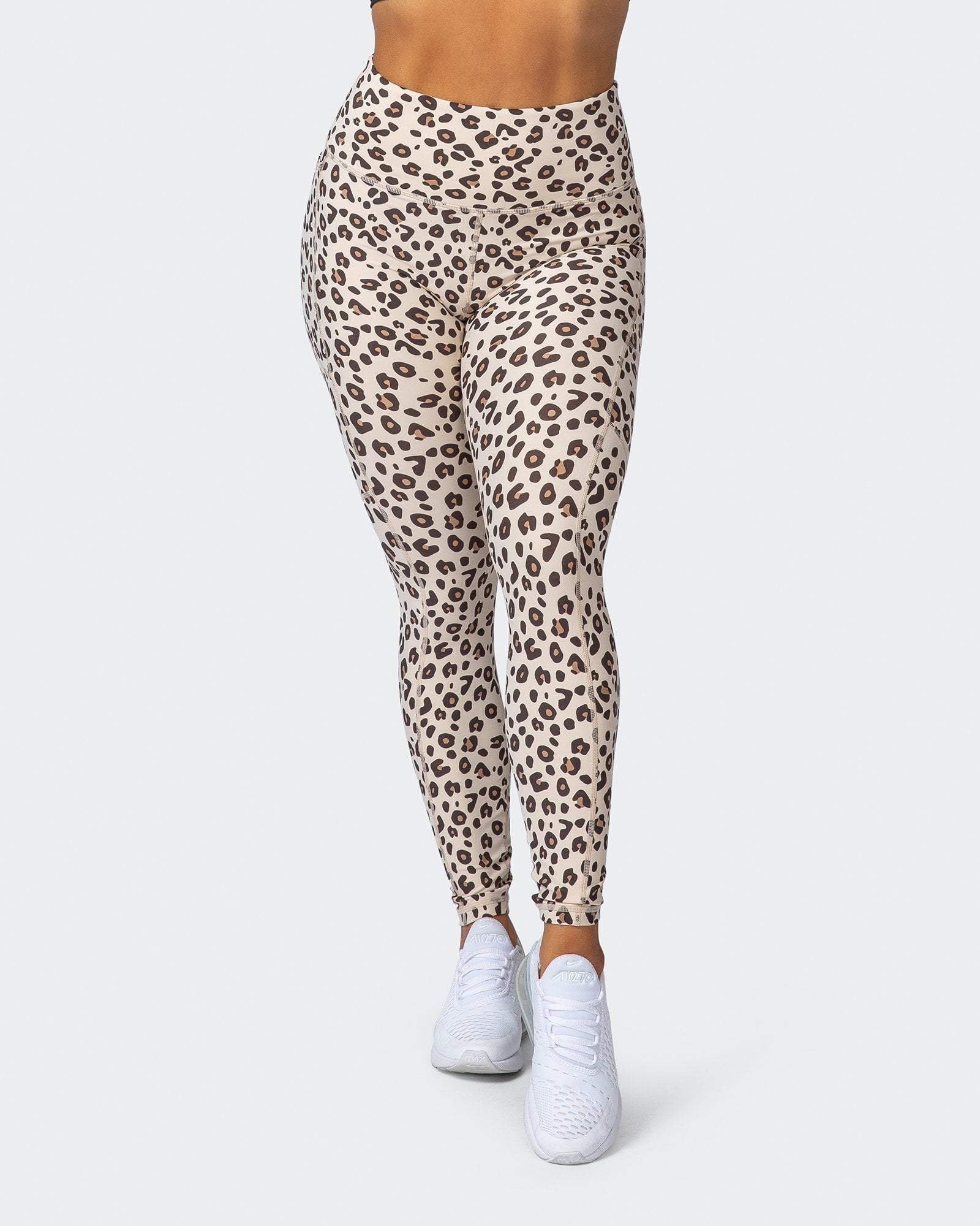 musclenation Tights SUPERIOR SQUAT POCKET ANKLE LENGTH LEGGINGS Cheetah Print