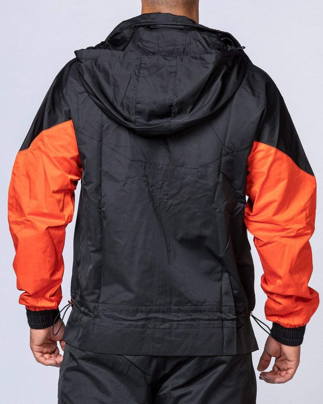 musclenation Unisex Retro Jacket - Black / Blood Orange