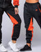musclenation Unisex Retro Tracksuit Pants - Black / Blood Orange
