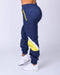 musclenation Unisex Retro Tracksuit Pants - Navy / Yellow