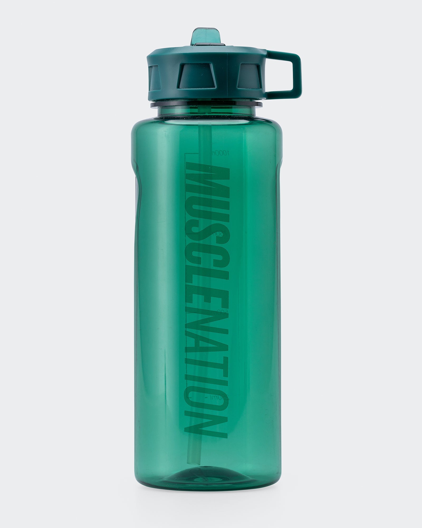 musclenation Water Bottle MN 1L Straw Bottle - Antquie Green