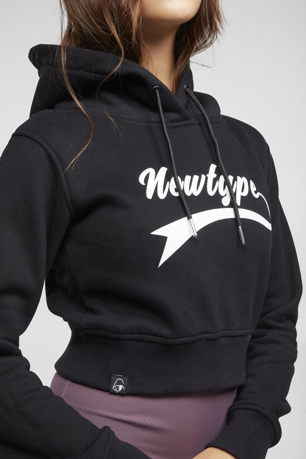 Newtype Official Dynamic Cropped Hoodie - Midnight Black