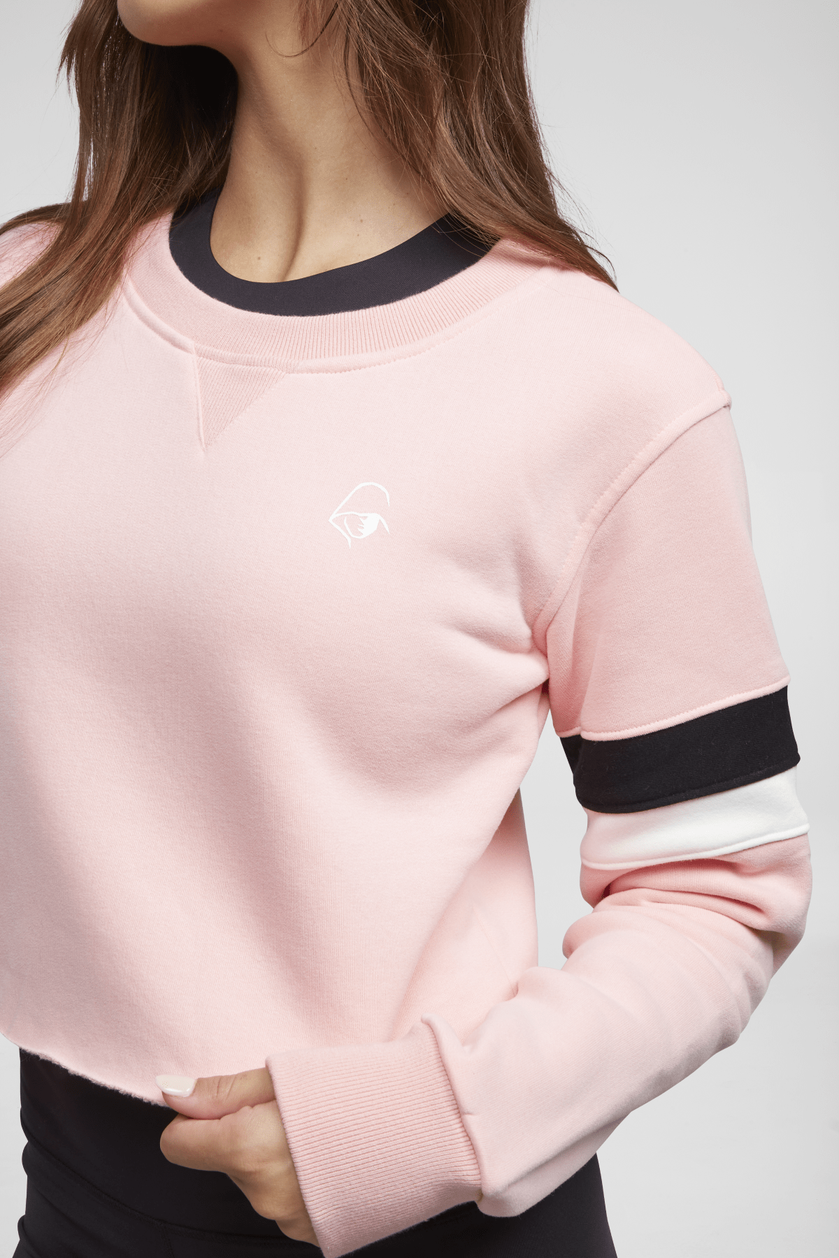 Newtype Official Roll With It Cropped Crew - Pink