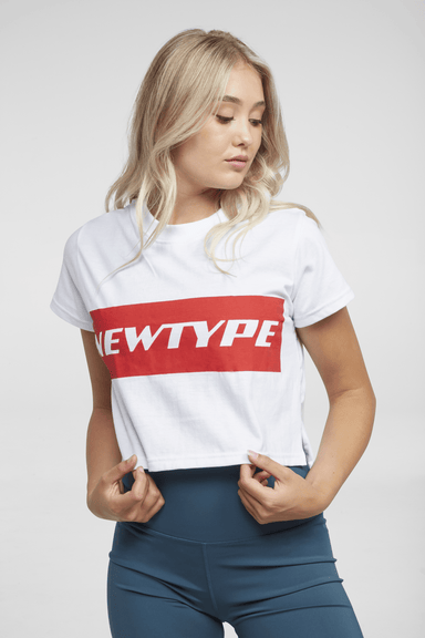 Newtype Official T-Shirts Finesse Crop Tee - White