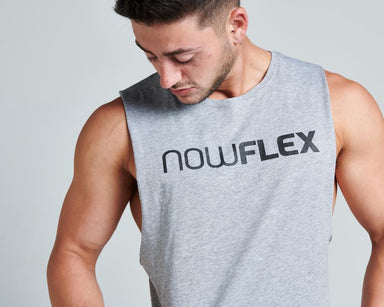 FLEX MUSCLE TANK - GREY MARBLE - Be Activewear